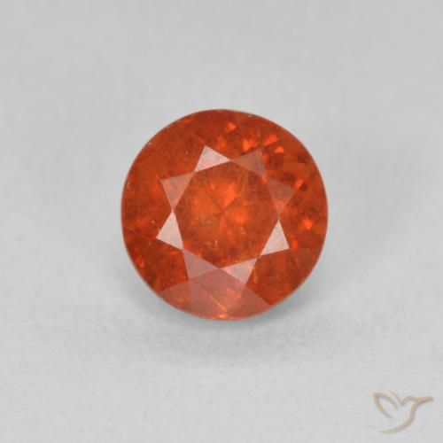 1.57ct Natürlicher rötlich-orange Spessartit-Garn, Runden, SI