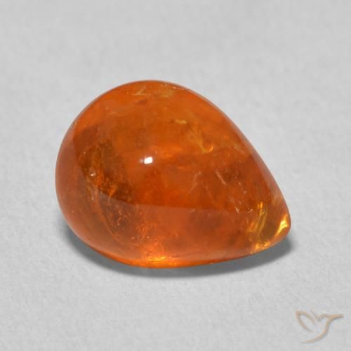 9,17 ctw natürlicher rötlich-orange Spessartit-Garn, Birnenform, Transparent
