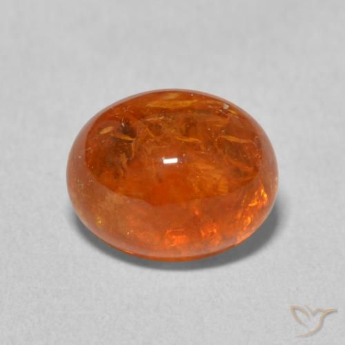 3.86ct Natürlicher Mittelorange Spessartit-Garn, Oval, Transparent