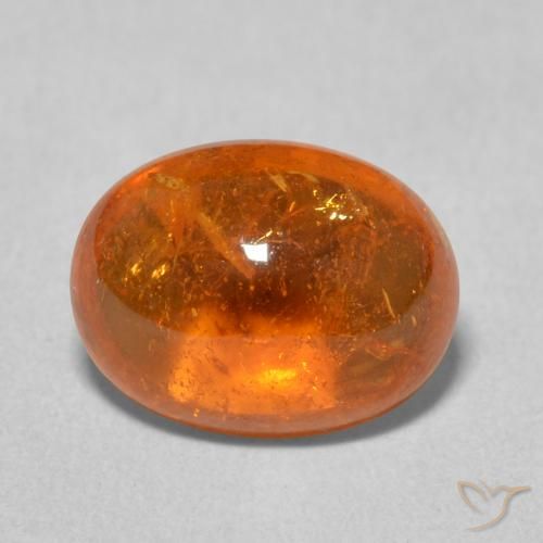 4.88ct Natürlicher rötlich-orange Spessartit-Garn, Oval, Transparent