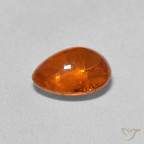 9,17 ctw natürlicher Feuerorange Spessartit-Garn, Birnenform, Transparent