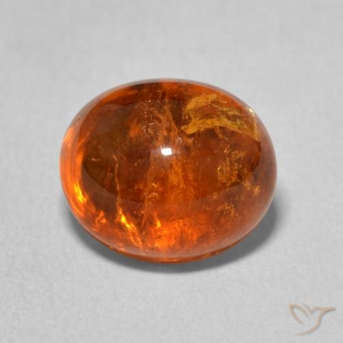 4.92ct Natürlicher Feuerorange Spessartit-Garn, Oval, Transparent