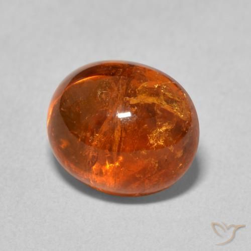 9,17 ctw natürlicher Feuerorange Spessartit-Garn, Oval, Transparent