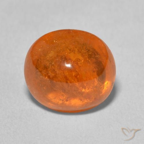 4.52ct Natürlicher hellorange Spessartit-Garn, Oval, Transparent