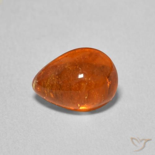 2.18ct Natürlicher Amber Orange Spessartit-Garn, Birnenform, Transparent