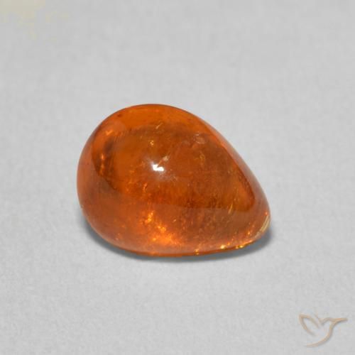 9,17 ctw natürlicher Amber Orange Spessartit-Garn, Birnenform, Transparent