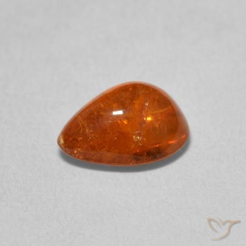 9,17 ctw natürlicher Amber Orange Spessartit-Garn, Birnenform, Transparent