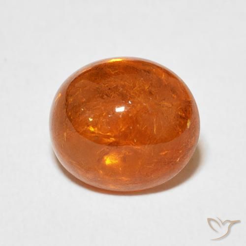 4.79ct Natürlicher rötlich-orange Spessartit-Garn, Oval, Transparent