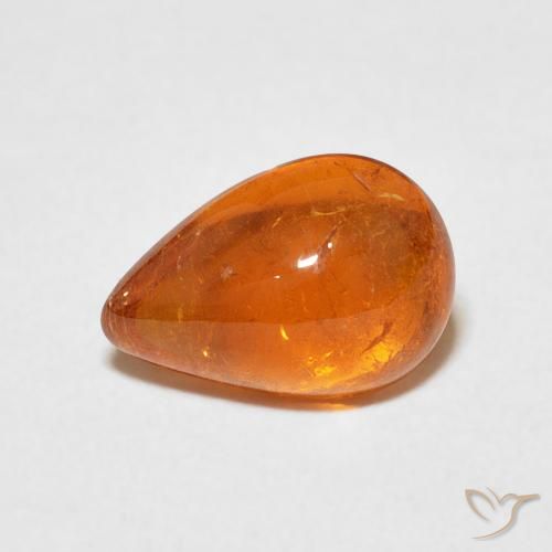 3.02ct Natürlicher Feuerorange Spessartit-Garn, Birnenform, Transparent