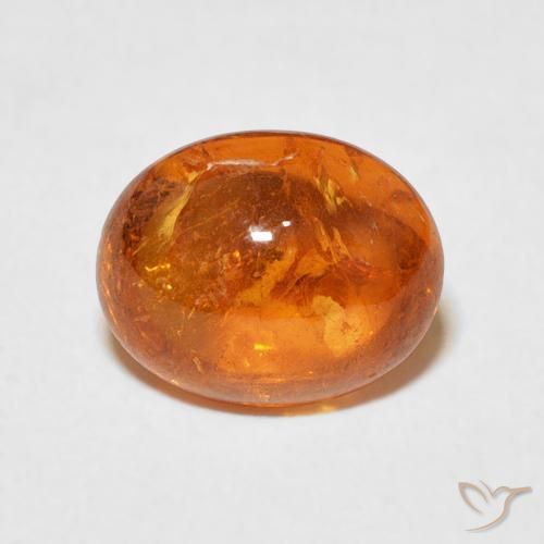 4.38ct Natürlicher Mittelorange Spessartit-Garn, Oval, Transparent