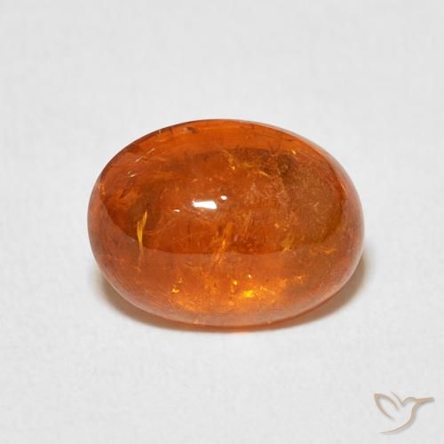 3.69ct Natürlicher rötlich-orange Spessartit-Garn, Oval, Transparent