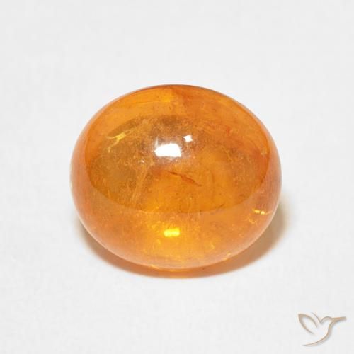 4.56ct Natürlicher Amber Orange Spessartit-Garn, Oval, Transparent