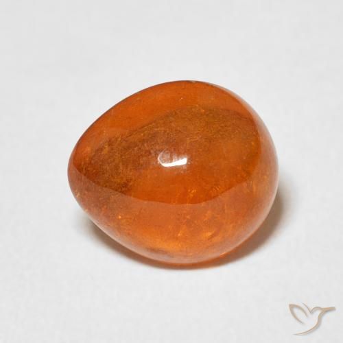3.04ct Natürlicher Mittelorange Spessartit-Garn, Birnenform, Transparent