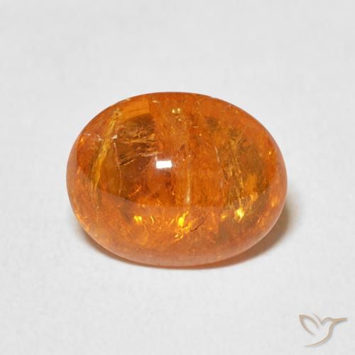 3.93ct Natürlicher Amber Orange Spessartit-Garn, Oval, Transparent