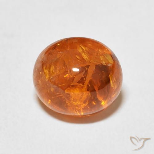 3.49ct Natürlicher tieforange Spessartit-Garn, Oval, Transparent