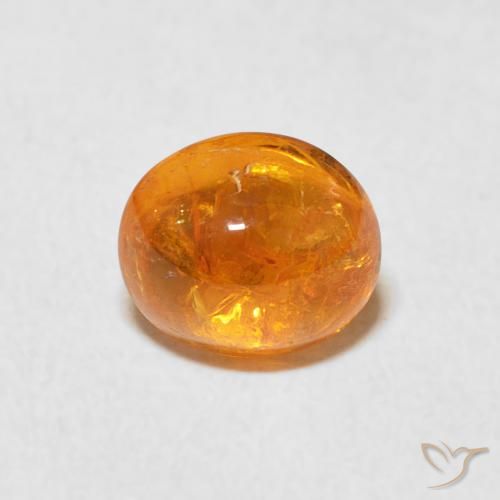 1.80ct Natürlicher Amber Orange Spessartit-Garn, Oval, Transparent