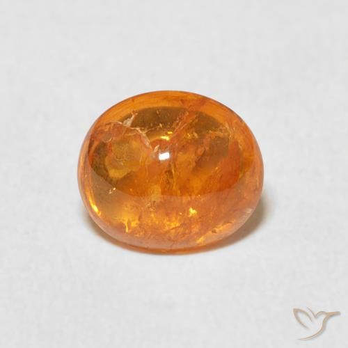 1.76ct Natürlicher Amber Orange Spessartit-Garn, Oval, Transparent