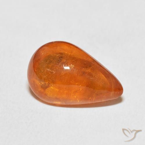 9,17 ctw natürlicher rötlich-orange Spessartit-Garn, Birnenform, Transparent