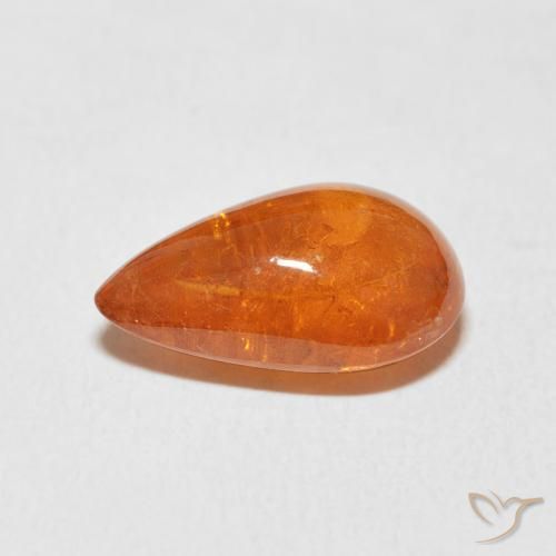 9,17 ctw natürlicher rötlich-orange Spessartit-Garn, Birnenform, Transparent
