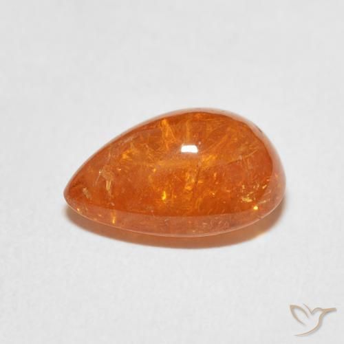 9,17 ctw natürlicher Amber Orange Spessartit-Garn, Birnenform, Transparent
