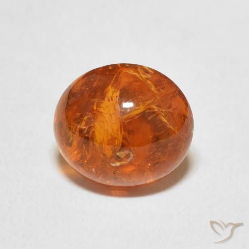 3.55ct Natürlicher Mittelorange Spessartit-Garn, Oval, Transparent