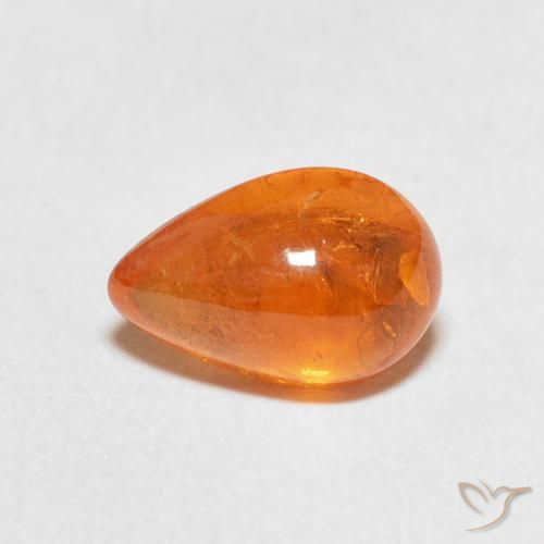 3.02ct Natürlicher Amber Orange Spessartit-Garn, Birnenform, Transparent