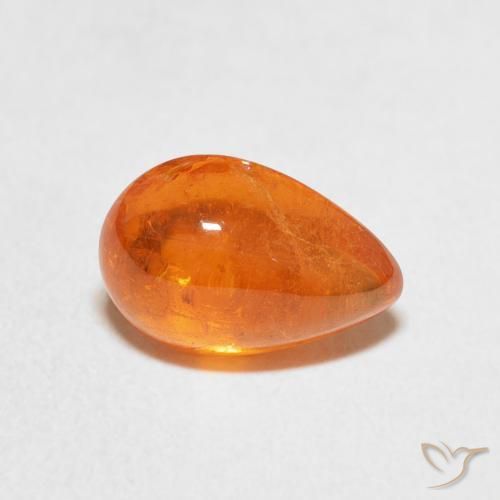 9,17 ctw natürlicher Amber Orange Spessartit-Garn, Birnenform, Transparent