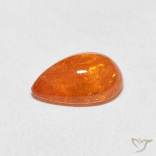 9,17 ctw natürlicher Amber Orange Spessartit-Garn, Birnenform, Transparent