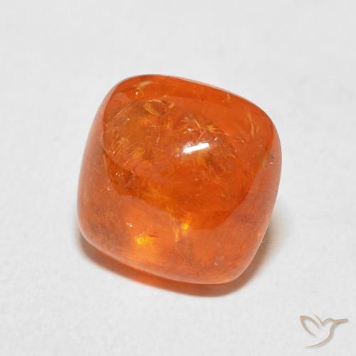9,17 ctw natürlicher hellorange Spessartit-Garn, Kissen, Transparent