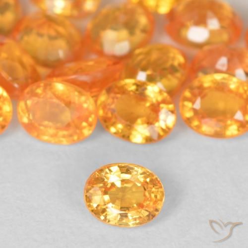 0,27 ctw natürlicher orangefarbener Spessartin, Oval Schliff, VS