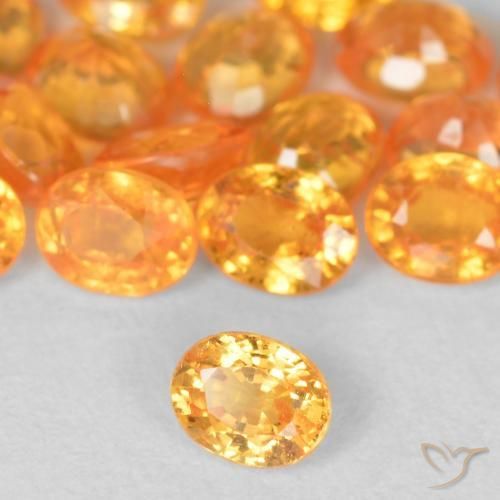 0,27 ctw natürlicher orangefarbener Spessartin, Oval Schliff, VS