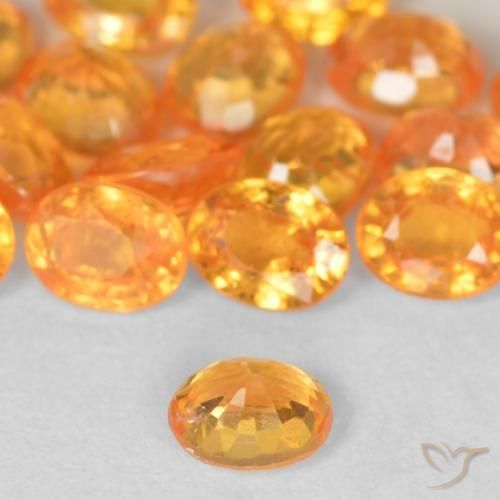 0,27 ctw natürlicher orangefarbener Spessartin, Oval Schliff, VS