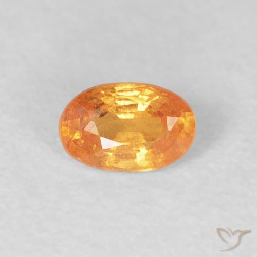 0.39ct Natürlicher hellorange Spessartit-Garn, Oval, VS
