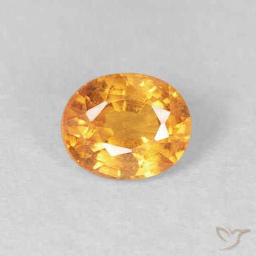 0.55ct Natürlicher Mittelorange Spessartit-Garn, Oval, VS