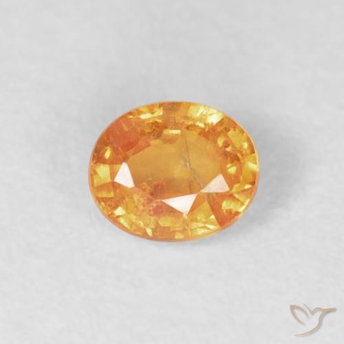 0.49ct Natürlicher Mittelorange Spessartit-Garn, Oval, VS-SI