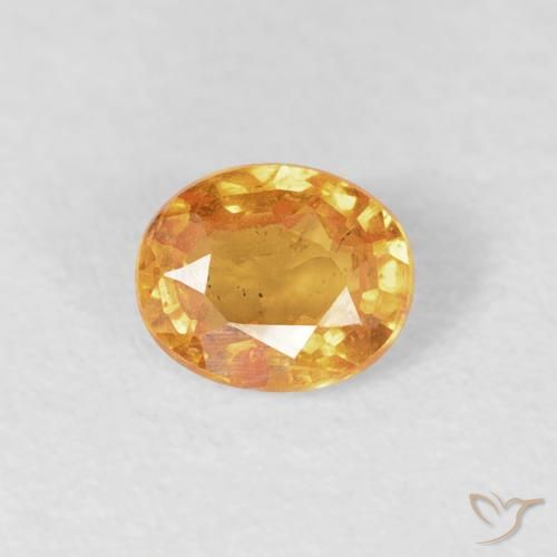 0.43ct Natürlicher Mittelorange Spessartit-Garn, Oval, VS-SI