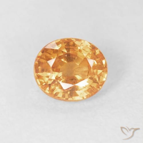 0.56ct Natürlicher Mittelorange Spessartit-Garn, Oval, VS-SI
