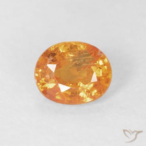 0.50ct Natürlicher Mittelorange Spessartit-Garn, Oval, VS-SI