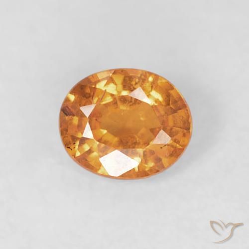 0.48ct Natürlicher hellorange Spessartit-Garn, Oval, VS-SI