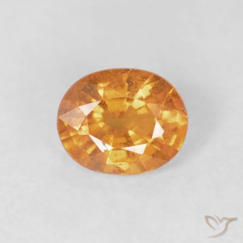 0.49ct Natürlicher hellorange Spessartit-Garn, Oval, VS-SI