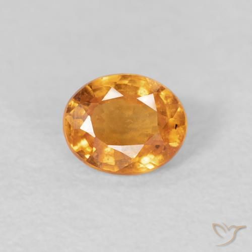 0.45ct Natürlicher Mittelorange Spessartit-Garn, Oval, VS