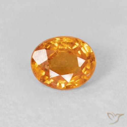 0.41ct Natürlicher Aprikose Orange Spessartit-Garn, Oval, VS