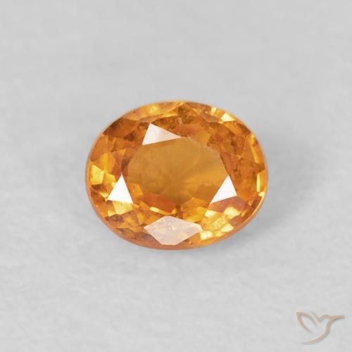 0.46ct Natürlicher hellorange Spessartit-Garn, Oval, VS