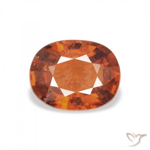 1.44ct Medium Dark-Orange Spessartit-Garn, Oval, VS-SI
