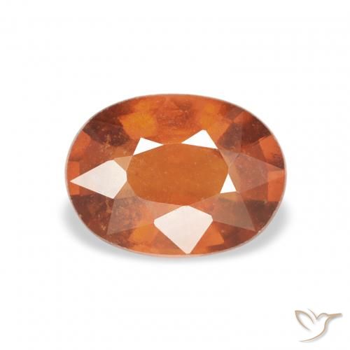 0.92ct tieforange Spessartit-Garn, Oval, VS