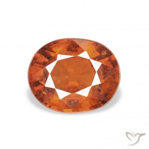 1.28ct Medium Dark-Orange Spessartit-Garn, Oval, VS-SI
