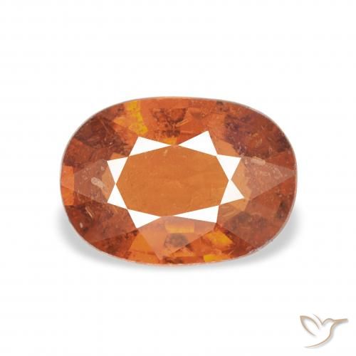 1.34ct Medium Dark-Orange Spessartit-Garn, Oval, VS-SI