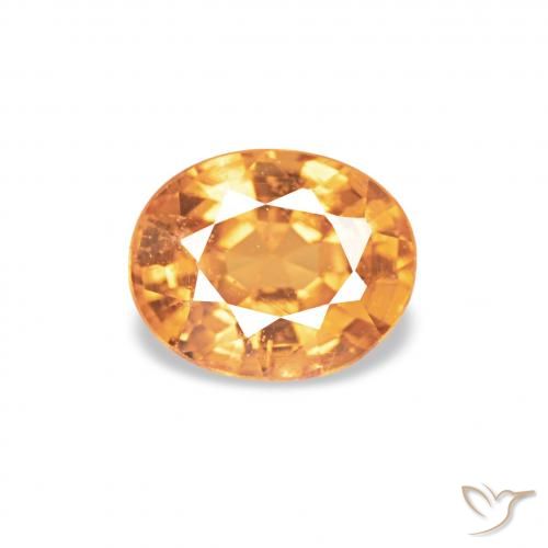0.58ct Golden Spessartit-Garn, Oval, VS