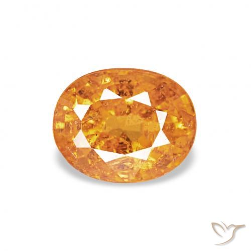 0.65ct Mittelorange Spessartit-Garn, Oval, VS-SI