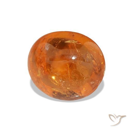 9,17 ctw natürlicher Mittelorange Spessartit-Garn, Oval Schliff, Transparent